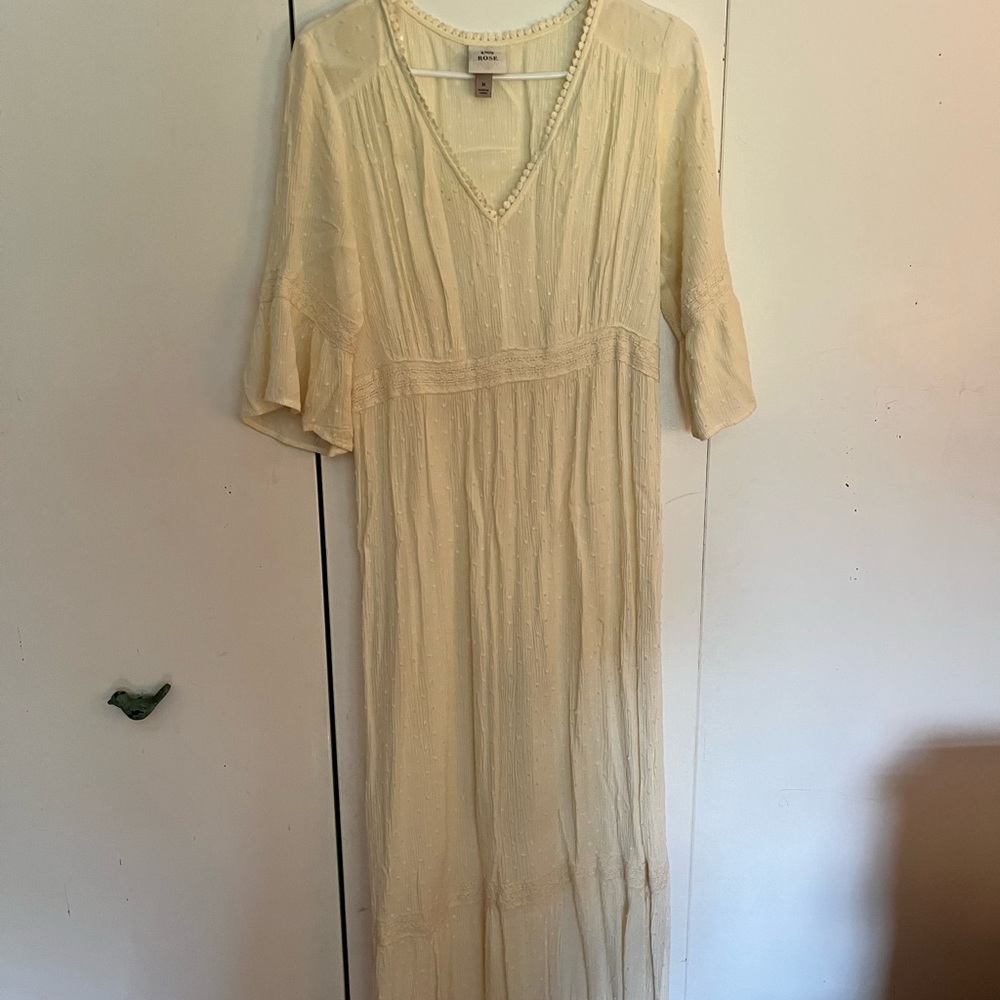 Knox Rose Cream Rayon Maxi Dress